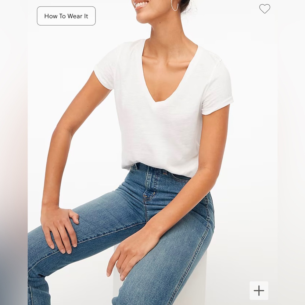 J. Crew Factory Vintage slub cotton V-neck tee • size medium • H5967